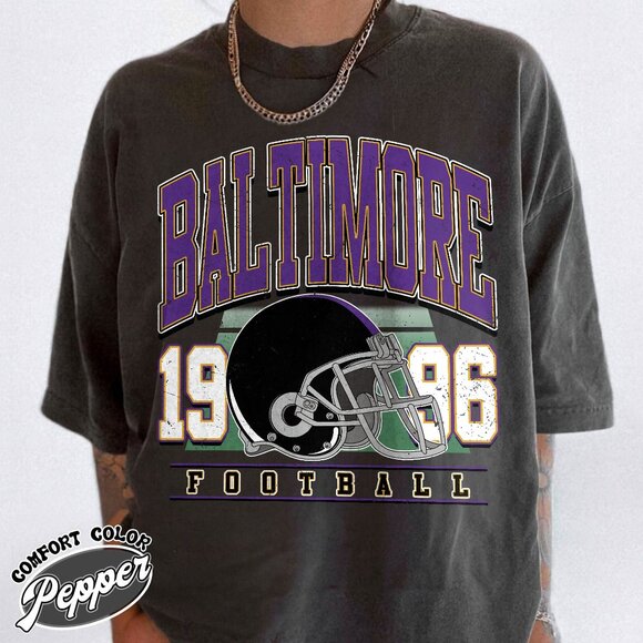 Baltimore Football Classic Feel Comfort Colors T-Shirt 159 - Picture 1 of 5